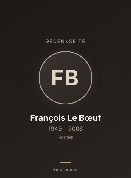 Gedenkportrait von François Le Bœuf