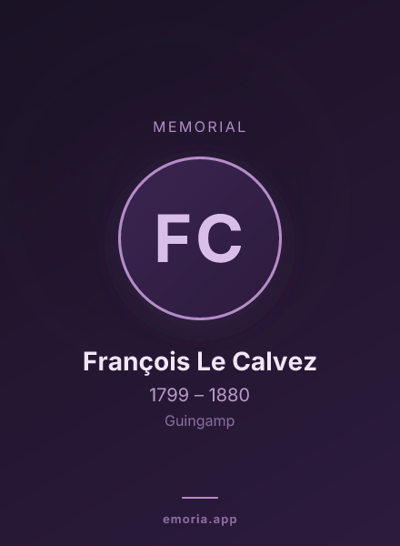 Memorial portrait of François Le Calvez