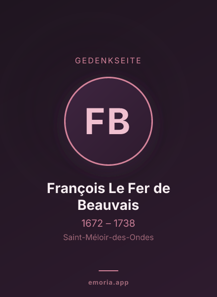 Gedenkportrait von François Le Fer de Beauvais