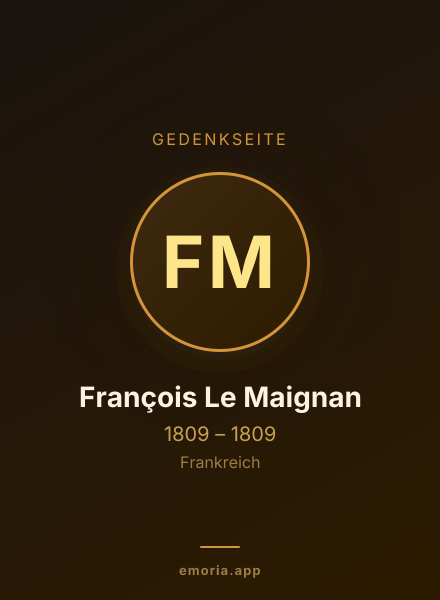 Gedenkportrait von François Le Maignan