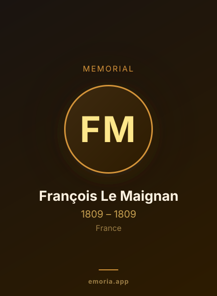 Memorial portrait of François Le Maignan