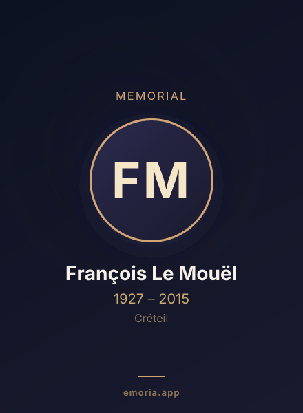 Memorial portrait of François Le Mouël