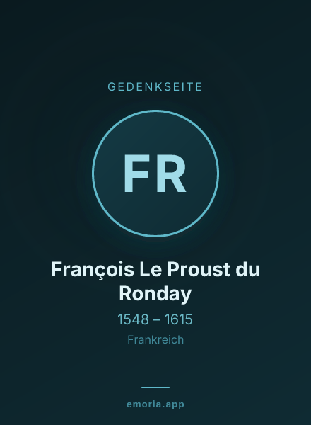 Gedenkportrait von François Le Proust du Ronday