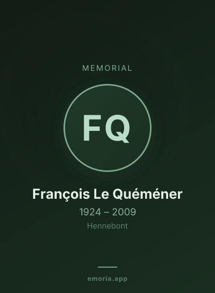 Memorial portrait of François Le Quéméner
