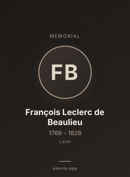 Memorial portrait of François Leclerc de Beaulieu