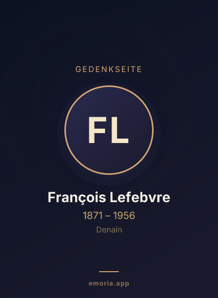 Gedenkportrait von François Lefebvre