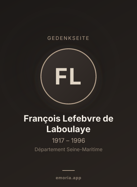 Gedenkportrait von François Lefebvre de Laboulaye