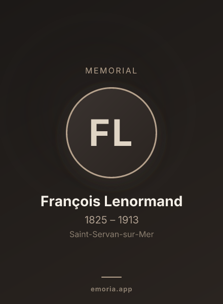 Memorial portrait of François Lenormand