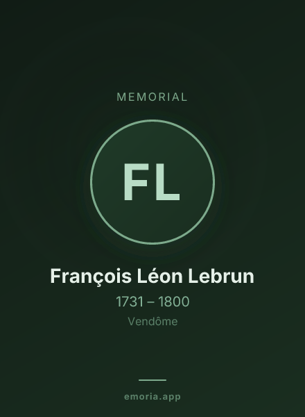 Memorial portrait of François Léon Lebrun