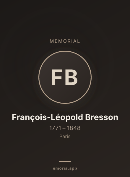 Memorial portrait of François-Léopold Bresson