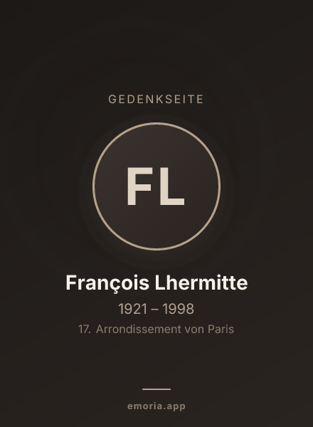 Gedenkportrait von François Lhermitte