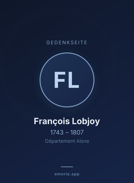 Gedenkportrait von François Lobjoy