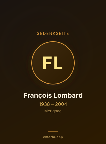 Gedenkportrait von François Lombard