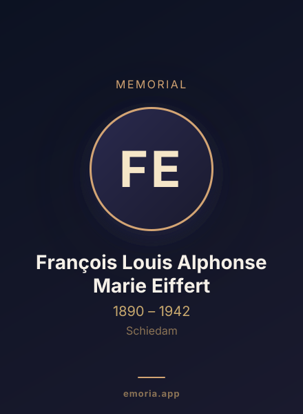 Memorial portrait of François Louis Alphonse Marie Eiffert