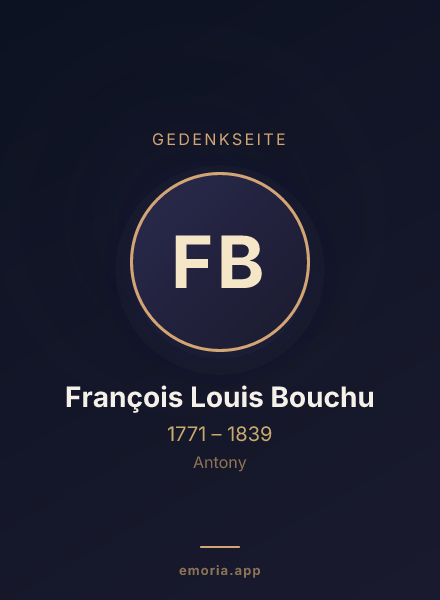 Gedenkportrait von François Louis Bouchu