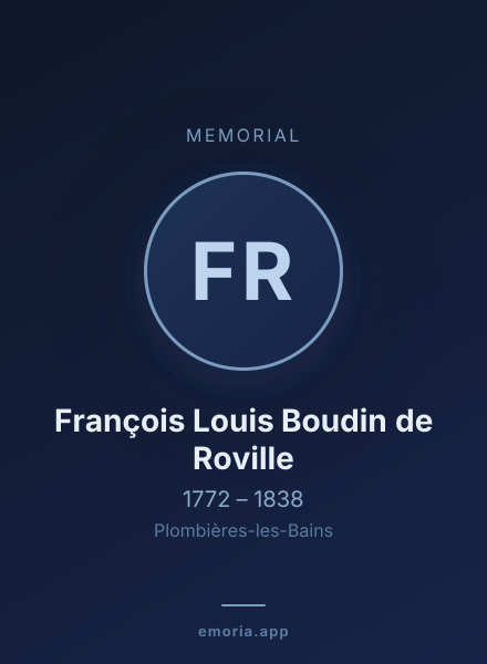 Memorial portrait of François Louis Boudin de Roville