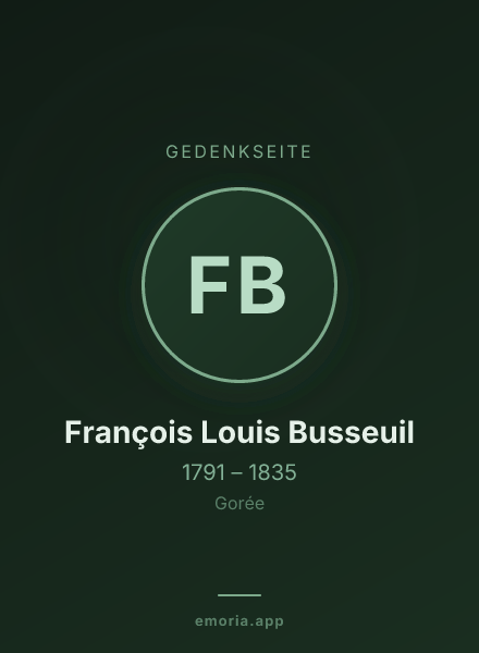 Gedenkportrait von François Louis Busseuil