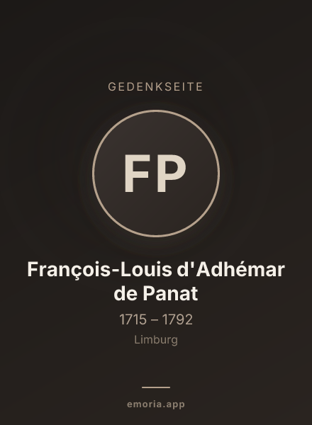 Gedenkportrait von François-Louis d'Adhémar de Panat