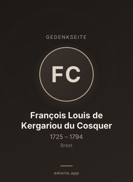 Gedenkportrait von François Louis de Kergariou du Cosquer