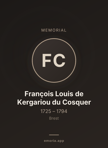 Memorial portrait of François Louis de Kergariou du Cosquer