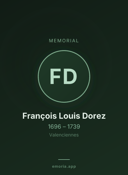 Memorial portrait of François Louis Dorez