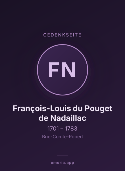 Gedenkportrait von François-Louis du Pouget de Nadaillac
