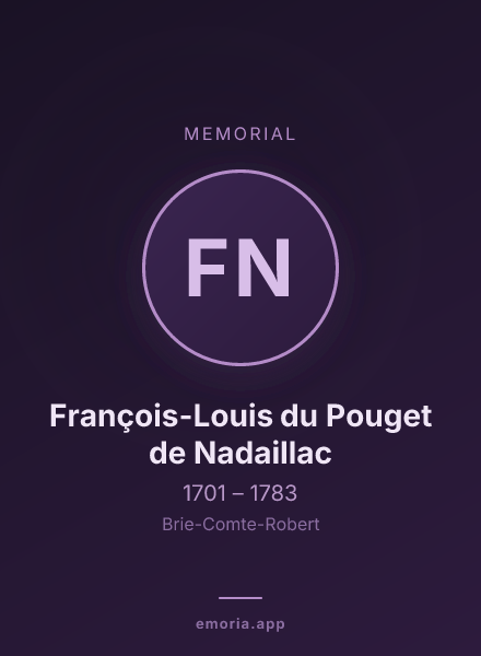 Memorial portrait of François-Louis du Pouget de Nadaillac