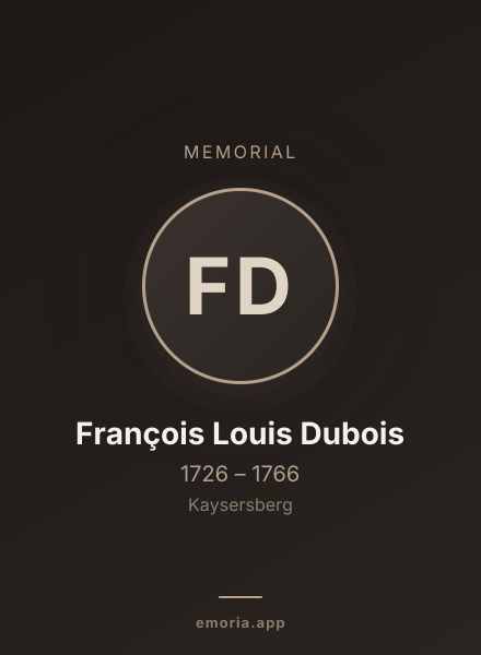 Memorial portrait of François Louis Dubois