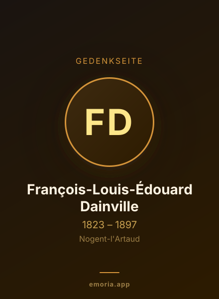 Gedenkportrait von François-Louis-Édouard Dainville