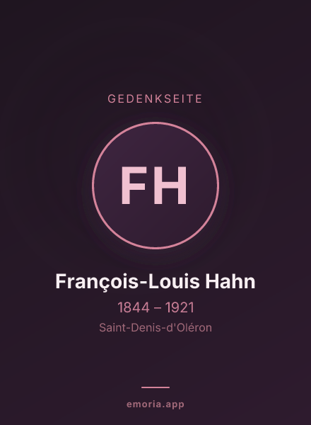 Gedenkportrait von François-Louis Hahn