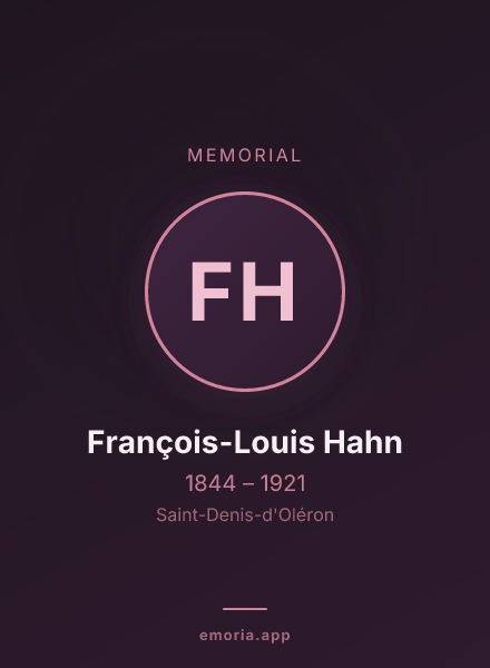 Memorial portrait of François-Louis Hahn