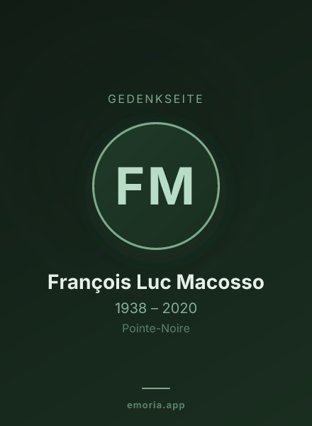 Gedenkportrait von François Luc Macosso