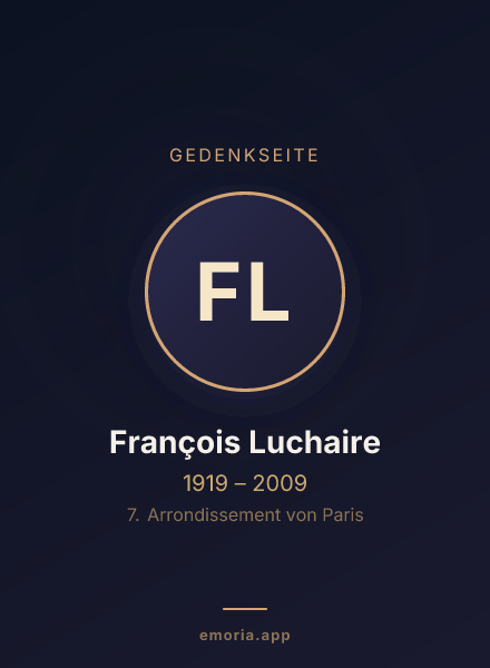 Gedenkportrait von François Luchaire