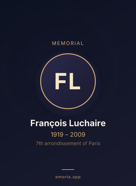 Memorial portrait of François Luchaire