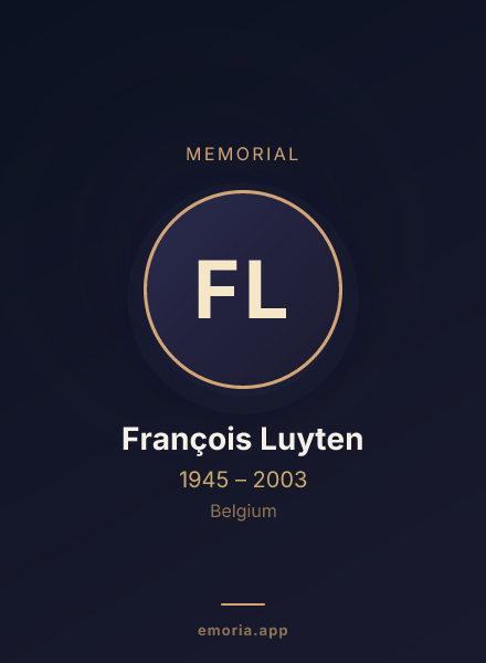Memorial portrait of François Luyten