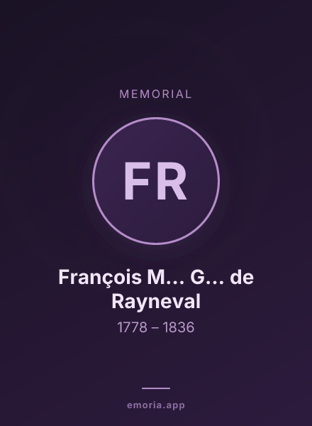Memorial portrait of François M... G... de Rayneval