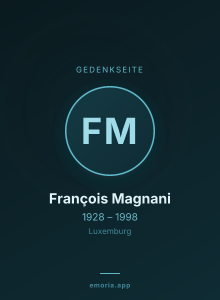 Gedenkportrait von François Magnani