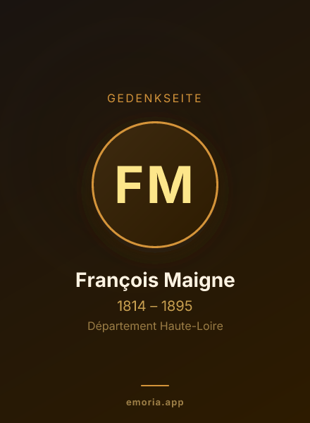 Gedenkportrait von François Maigne