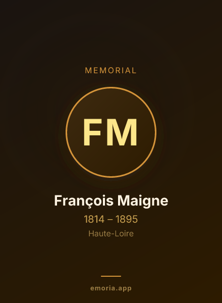 Memorial portrait of François Maigne