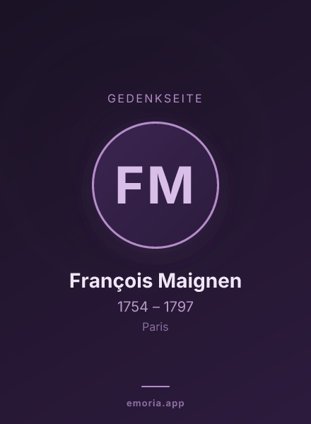 Gedenkportrait von François Maignen