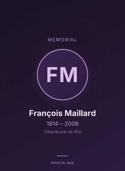 Memorial portrait of François Maillard