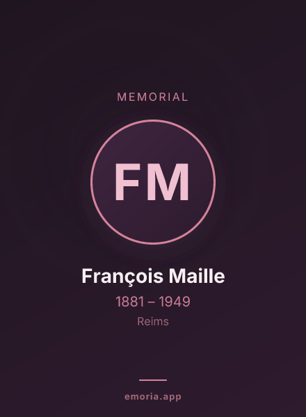 Memorial portrait of François Maille