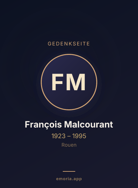 Gedenkportrait von François Malcourant