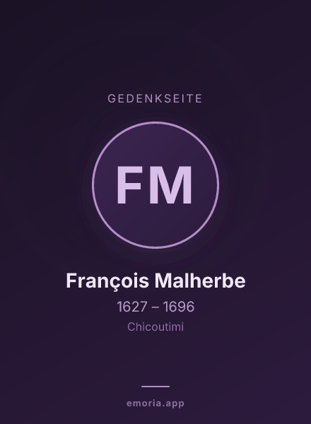 Gedenkportrait von François Malherbe