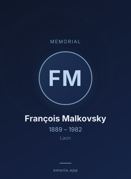 Memorial portrait of François Malkovsky