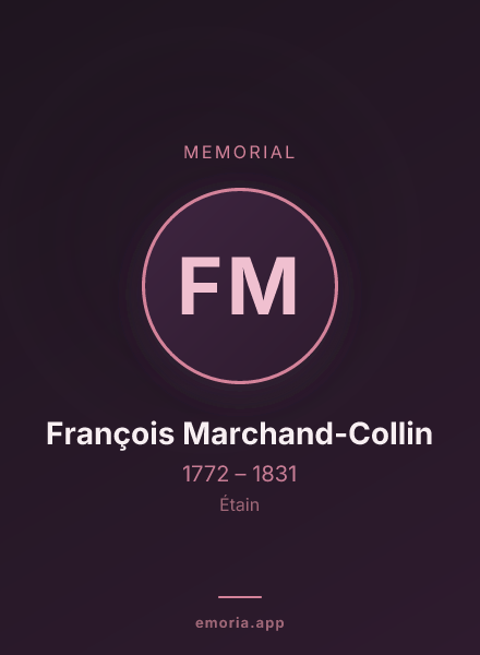 Memorial portrait of François Marchand-Collin