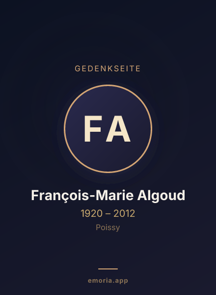 Gedenkportrait von François-Marie Algoud