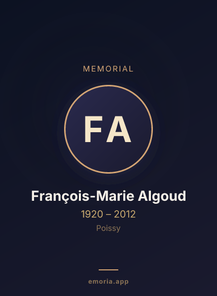 Memorial portrait of François-Marie Algoud