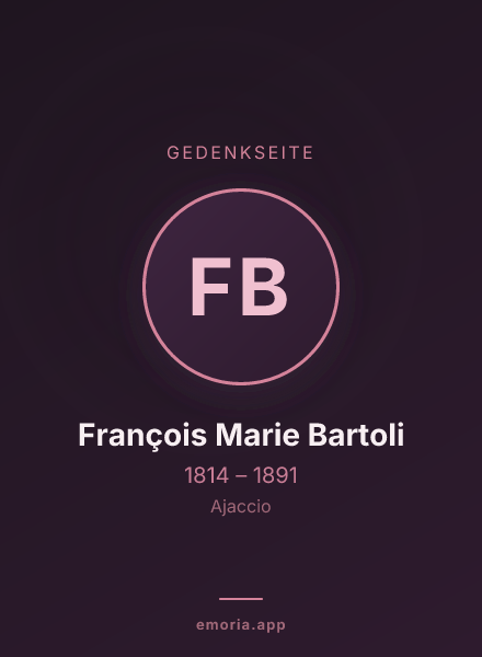 Gedenkportrait von François Marie Bartoli