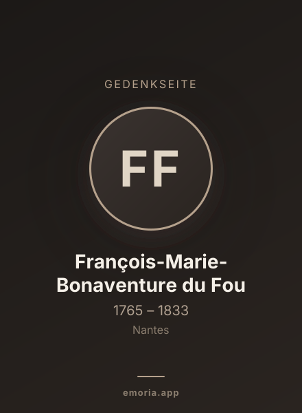 Gedenkportrait von François-Marie-Bonaventure du Fou